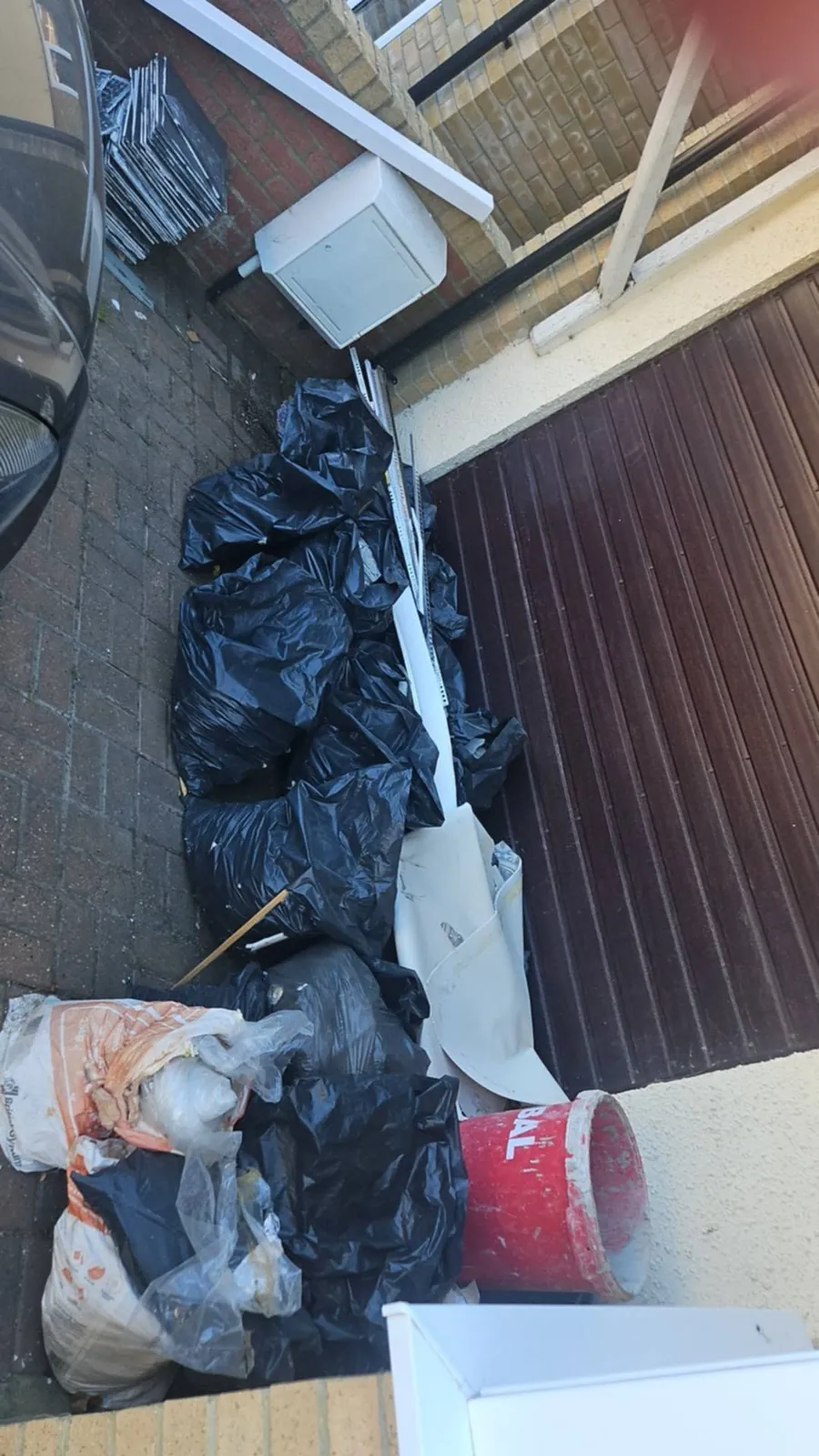 Waste removal job before Waste4Space completed the work